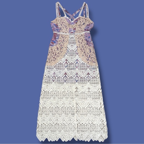 πHP!π EUC Free People Still Life Lace Strappy Midi Dress. Size 2 π - Picture 5 of 14